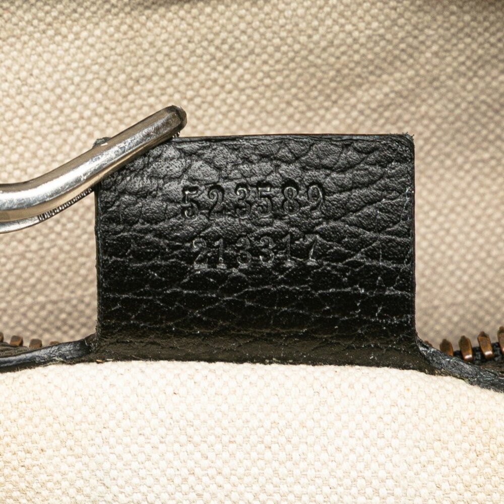 GUCCI Authentic Black Leather Shoulder Bag - Picture 9 of 9